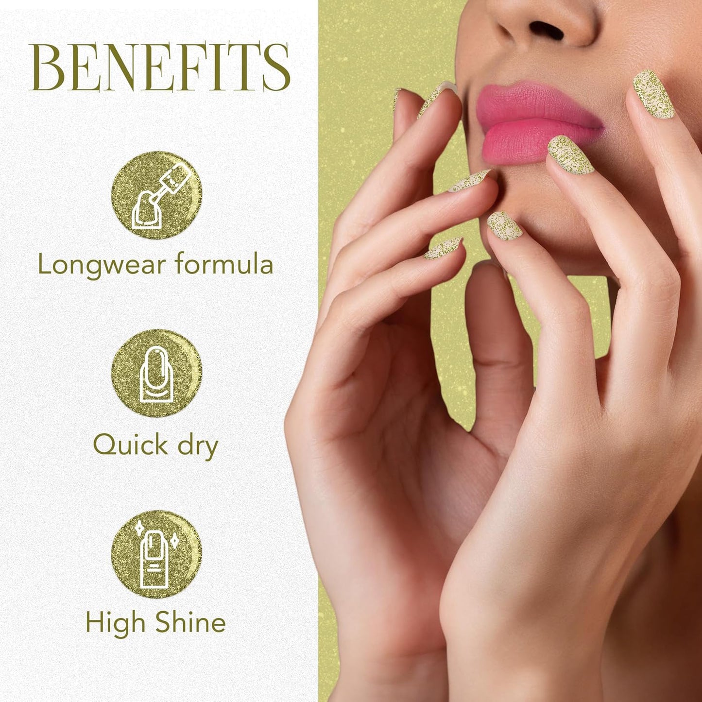 Og Beauty Sunshine Gold Starlet Glitter Nail Paint (10 Ml 1 Pc)