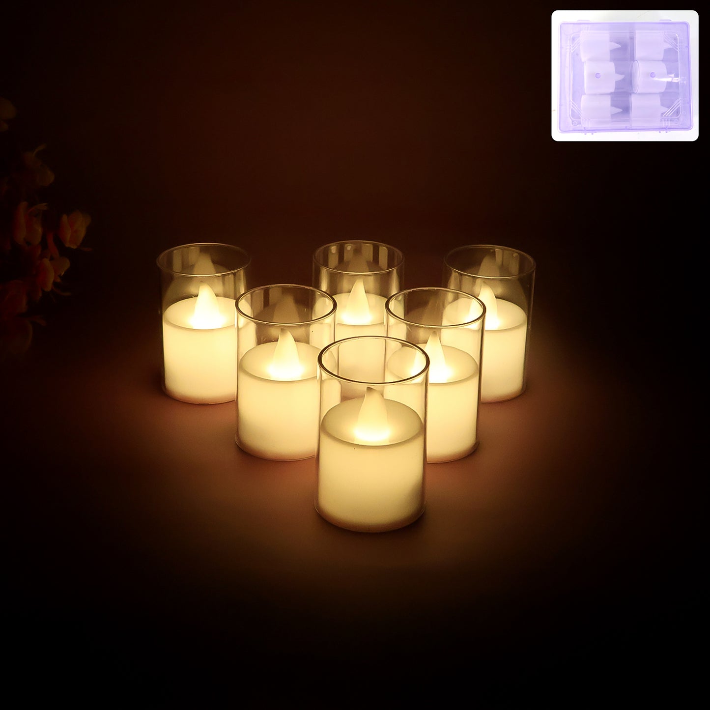 Flameless Led Votive Candles - (Set)