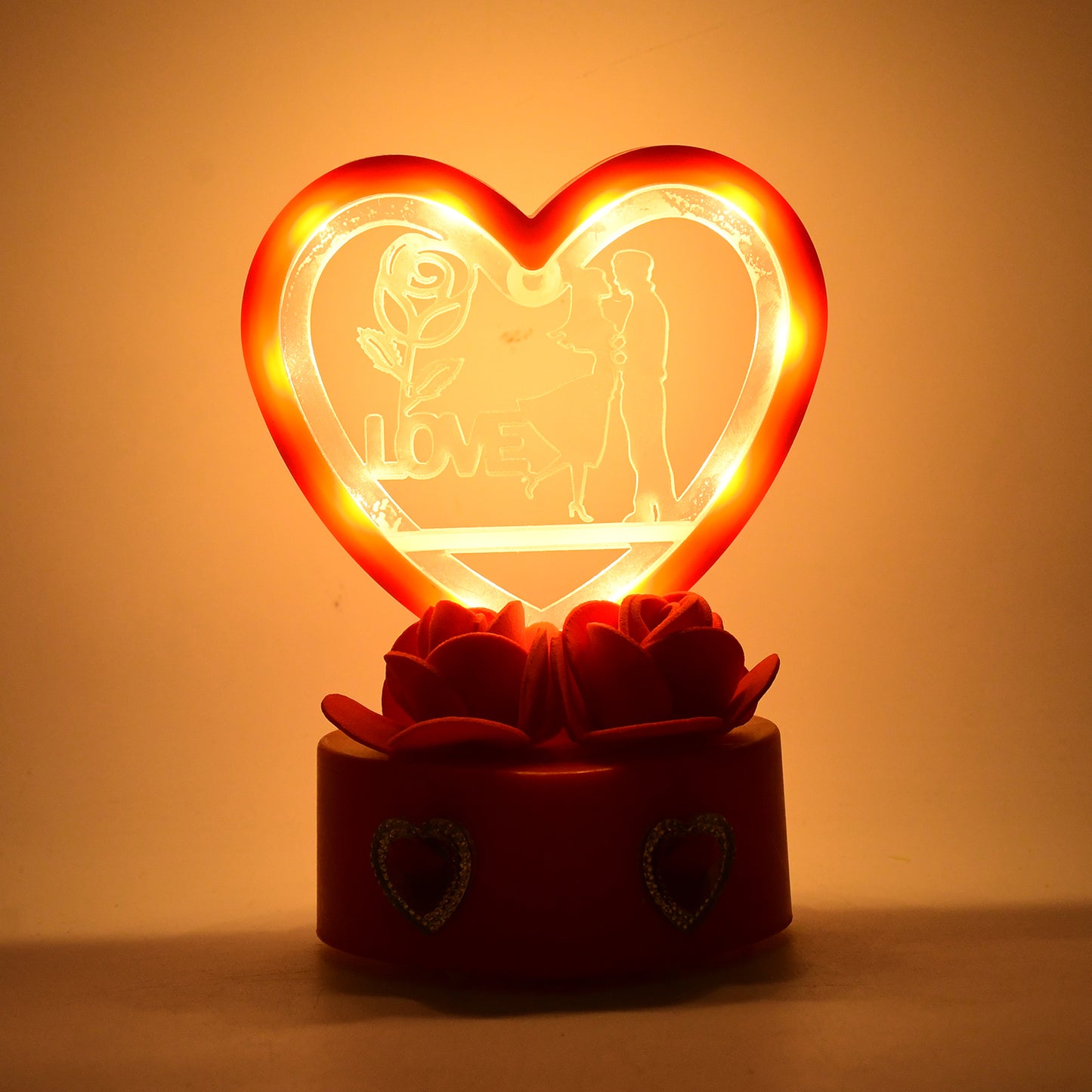Heart-shaped Love Couple Decorative Showpiece (1 Pc)