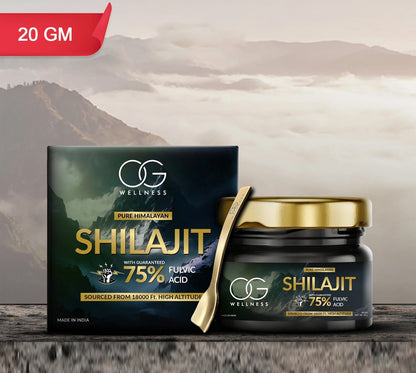 Og Wellness Pure Himalayan Shilajit Resin (20 Gm  1 Pc)