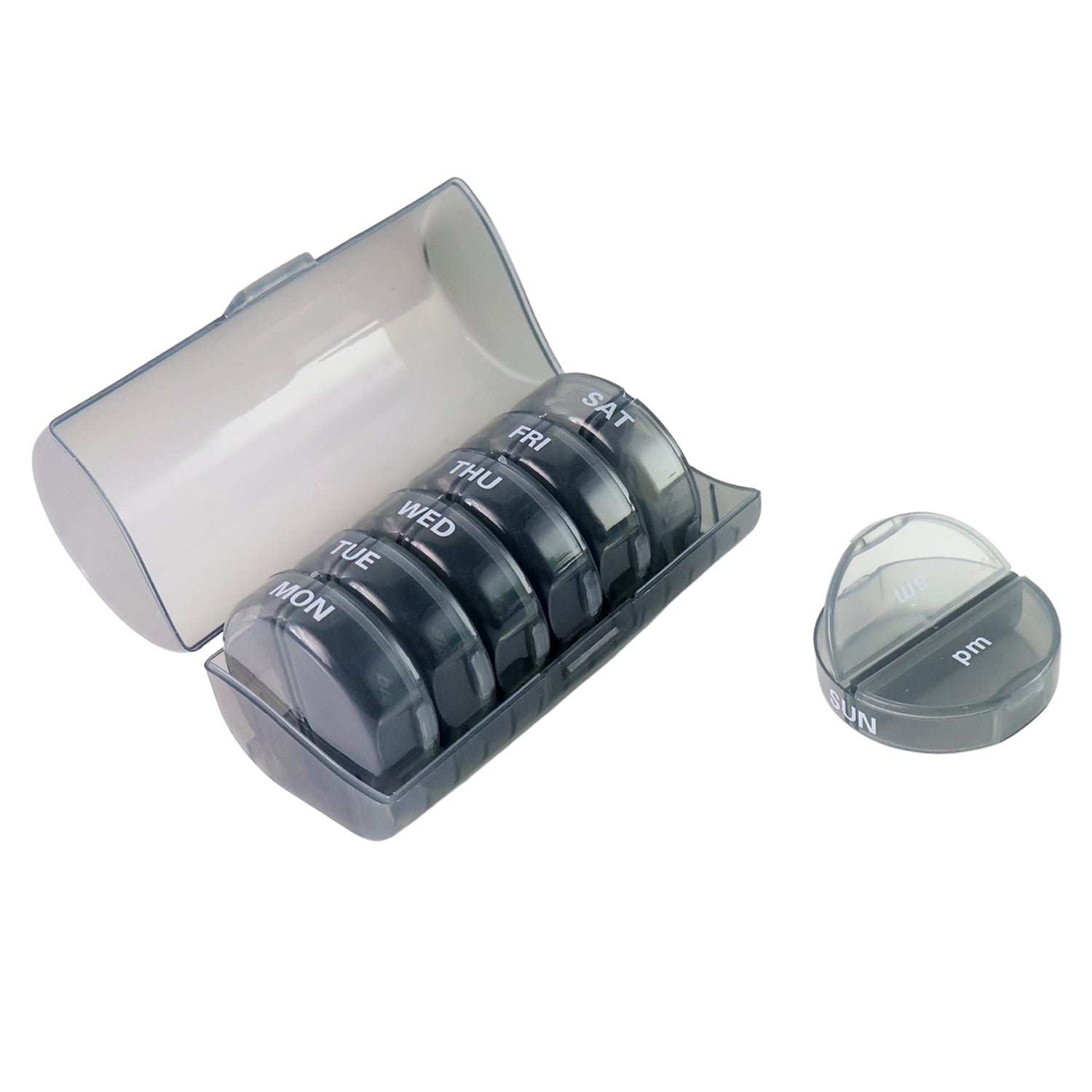 6989 Weekly Pill Organizer 2 Times A Day Travel 7 Day Pill Box Twice A Day Daily Medicine Pill Case With Large Compartments