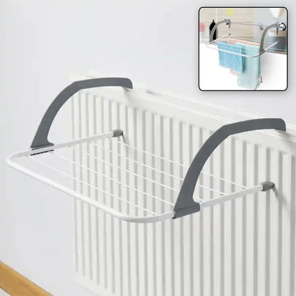 0333 Metal Steel Folding Drying Rack For Clothes Balcony Laundry Hanger For Small Clothes Drying Hanger Metal Clothes Drying Stand Socks And Plant Storage Holder Outdoor  Indoor Clothes-towel Drying Rack Hanging On The Door Bathroom