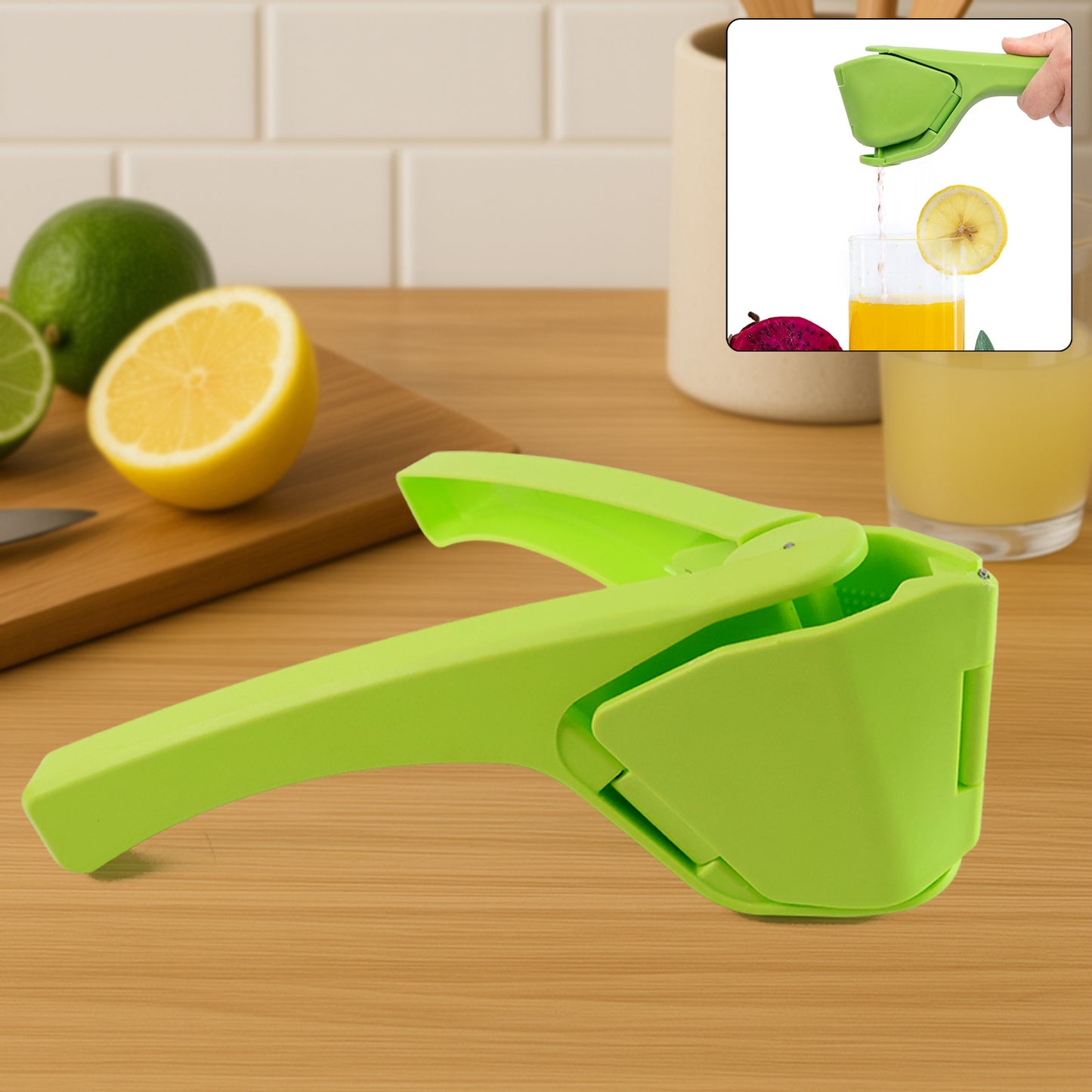 Liger Plastic Manual Handheld Lemon  Orange Squeezer Juice (1 Pc)