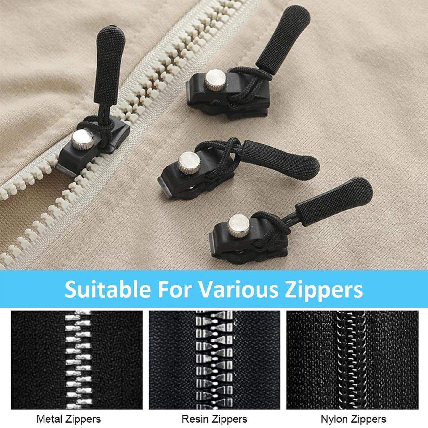 Portable Universal Detachable Zipper Slider (1 Pc  Big)