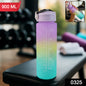 0325 Motivational Water Bottle With Straw  Time Marker Bpa-free Tritan Portable Gym Water Bottle Leakproof Reusable Special Design For Your Sports Activity Hiking Camping