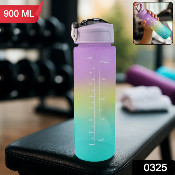 0325 Motivational Water Bottle With Straw  Time Marker Bpa-free Tritan Portable Gym Water Bottle Leakproof Reusable Special Design For Your Sports Activity Hiking Camping