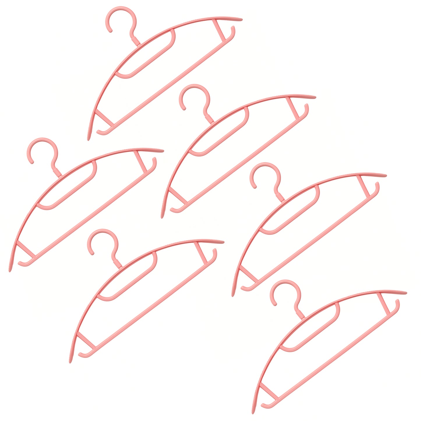 Ganesh Set Of 6 Durable Plastic Cloth Hangers