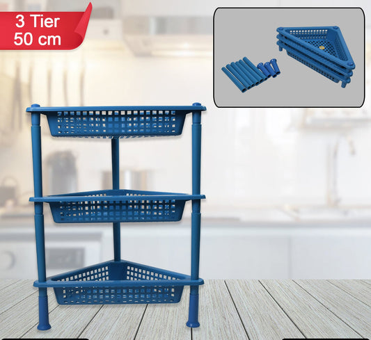 2812 Triangle Storage Plastic 3-tier  Rack Shelf For Kitchen Living Room Bathroom Office
