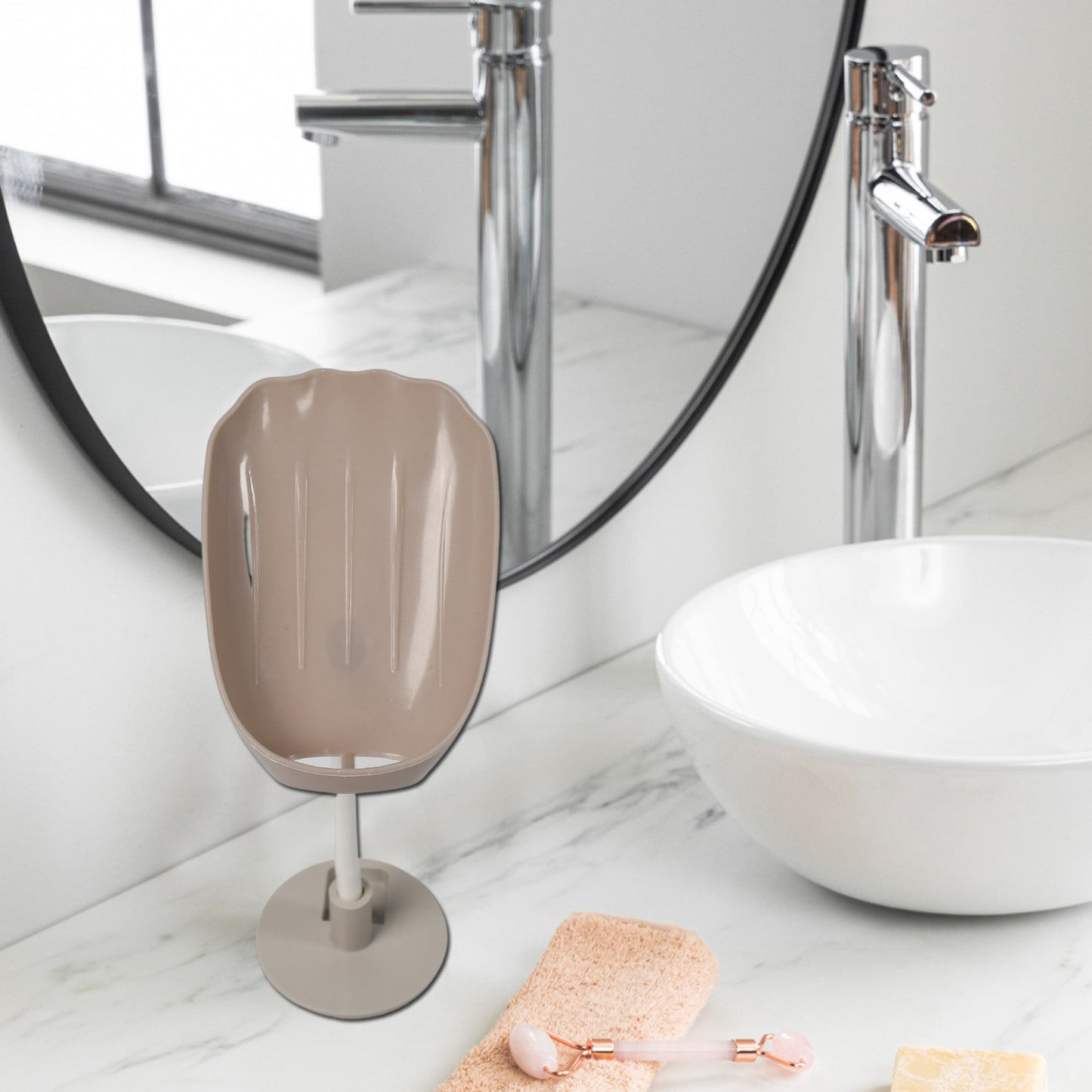 4006 Soap Dish Wall Mounted Soap Dish No-drilling Soap Holder Self Draining Waterfall Soap Tray Bar Soap Holder For Showerbathroom Soap Holder For Shower Adjustable Removable Soap Holder