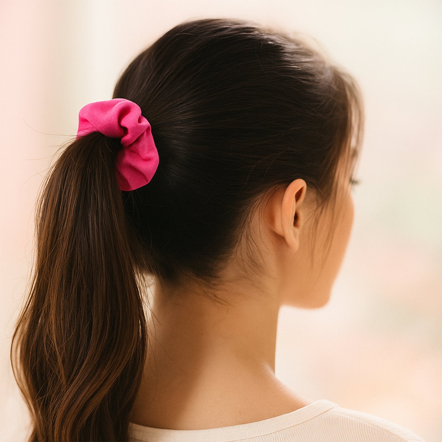 Soft Elastic Hair Scrunchies - (Set)