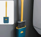 1410l Silicone Toilet Brush Flexible Soft Bristle Brush With Quick Dry Holder Cleaning Brush For Toilet Accessories ( Without Sticker  Box )