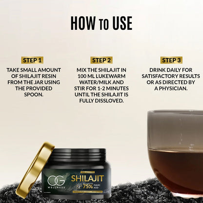 Og Wellness Pure Himalayan Shilajit Resin (20 Gm  1 Pc)