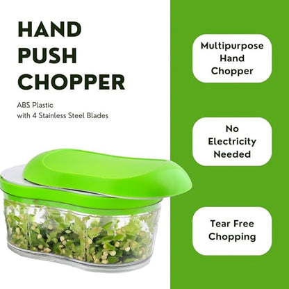 Manual Hand Push Garlic Cutter  Vegetable Chopper (1 Pc)