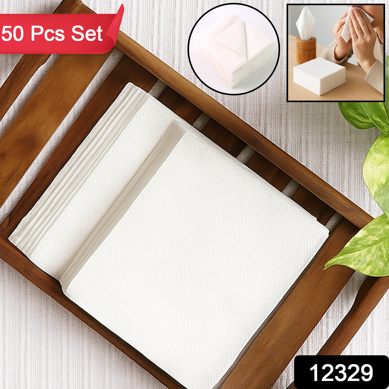 Soft Facial Tissue Paper Napkins Set (50 Pcs Set)