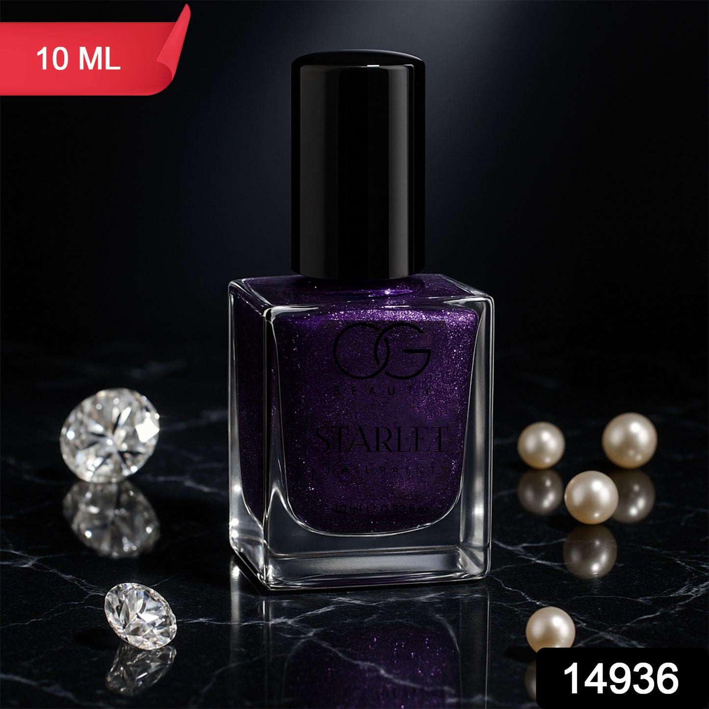 Og Beauty Purple Dazzle Starlet Glitter Nail Paint (10 Ml  1 Pc)