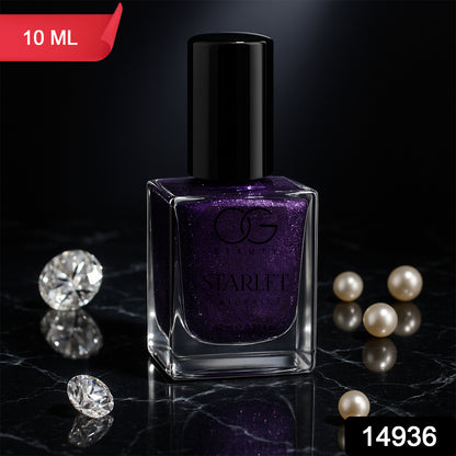 Og Beauty Purple Dazzle Starlet Glitter Nail Paint (10 Ml  1 Pc)