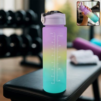 0325 Motivational Water Bottle With Straw  Time Marker Bpa-free Tritan Portable Gym Water Bottle Leakproof Reusable Special Design For Your Sports Activity Hiking Camping