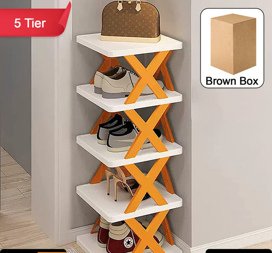 9065  5 Tier Shoes Stand Shoe Tower Rack Suit For Small Spaces Closet Small Entryway Easy Assembly And Stable In Structure Corner Storage Cabinet For Saving Space