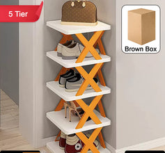 9065  5 Tier Shoes Stand Shoe Tower Rack Suit For Small Spaces Closet Small Entryway Easy Assembly And Stable In Structure Corner Storage Cabinet For Saving Space