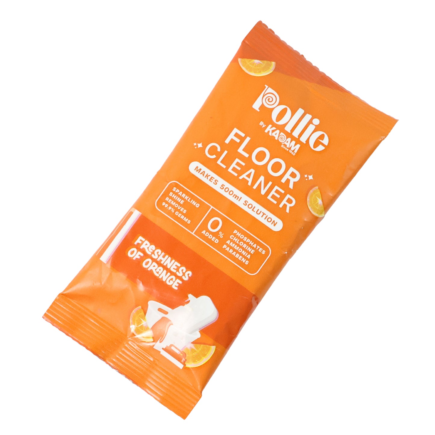 Pollic Kadam Concentrated Floor Cleaner Sachet  Orange Fresh Fragrance (50 Gm)