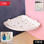 Self-adhesive Corner Bathroom Shelf With Fast-drain Holes (1 Pc)