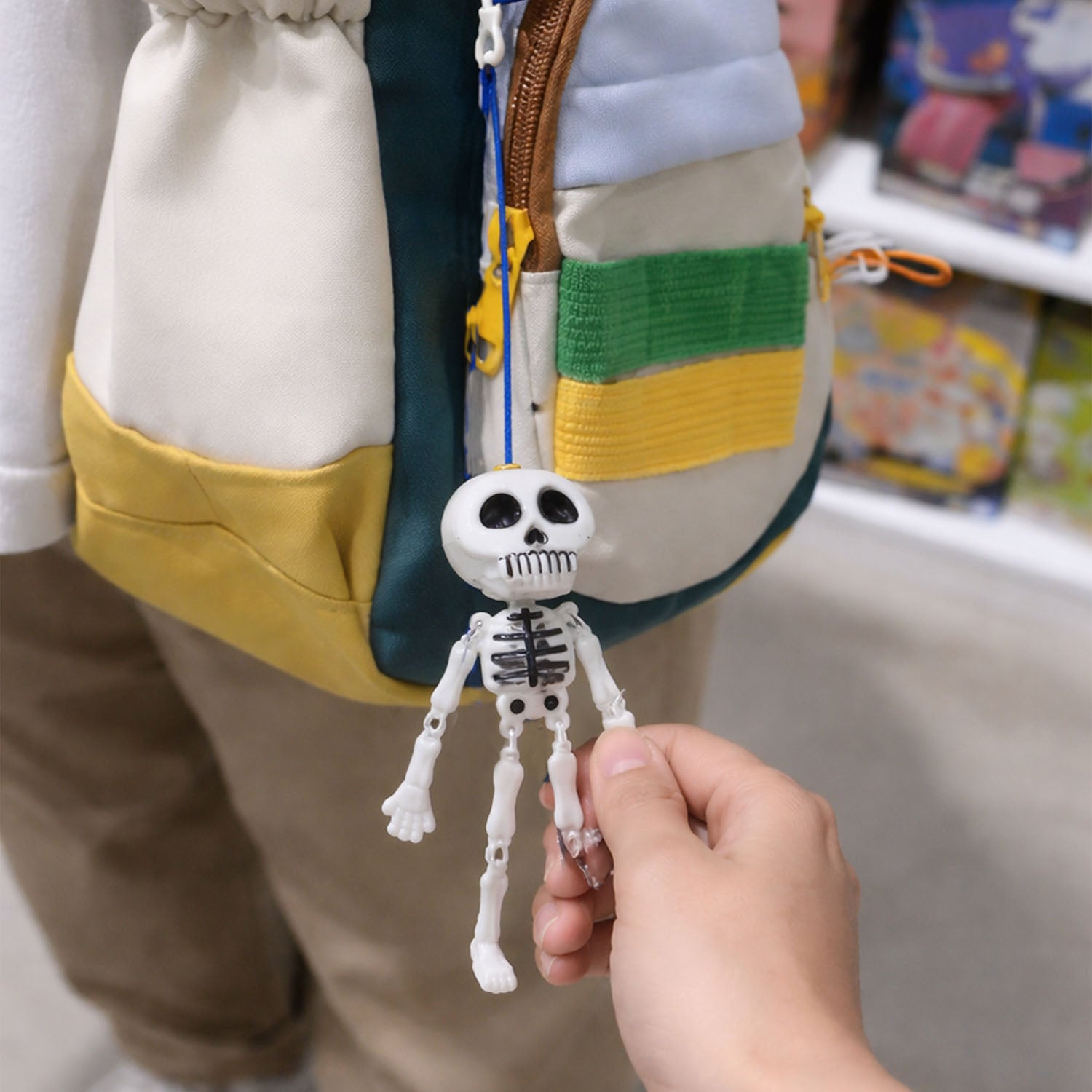 Hanging Skeleton Doll Keychain (1 Pc)