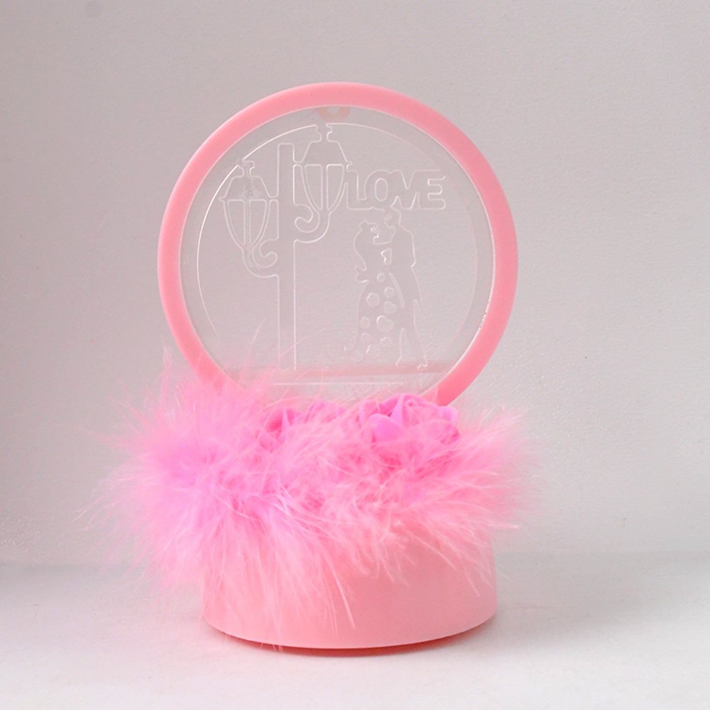 Romantic Round Love Couple Decorative Showpiece (1 Pc)