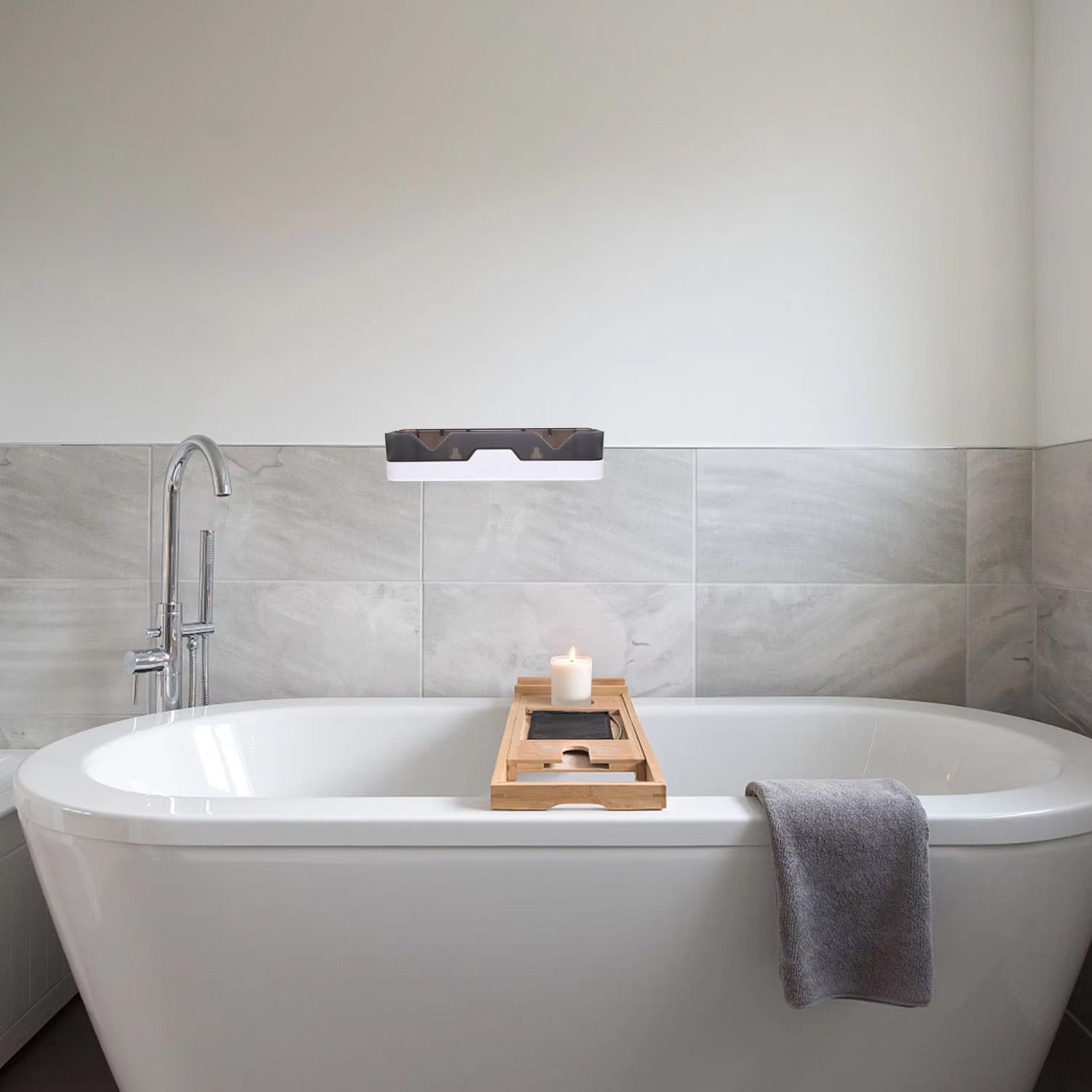 Wall Mounted Adhesive Bathroom Shower Caddy  Shelf  Plastic (1 Pc)