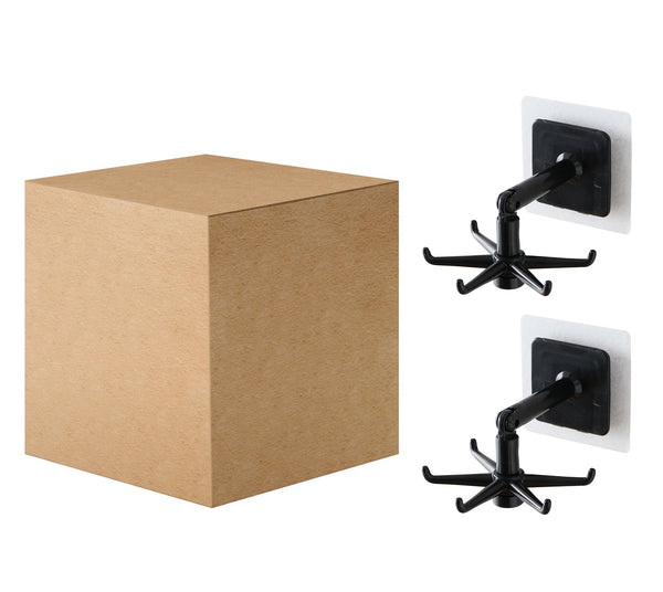 4650 360 Rotatable  Hooks For Hanging (Pack Of 2) (Brown Box)