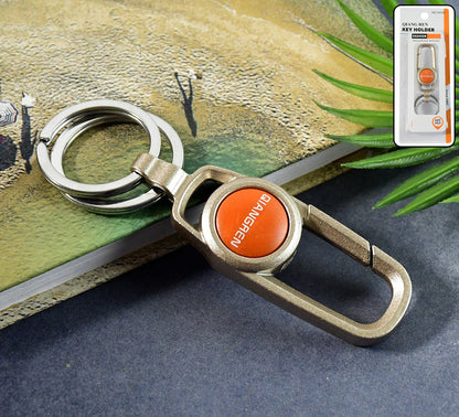 Premium Metal Keychain Carabiner Clip Hook With Dual Key Rings (1 Pc)