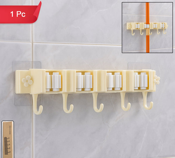 Self-adhesive Wall-mount Broom  Mop Holder Rack