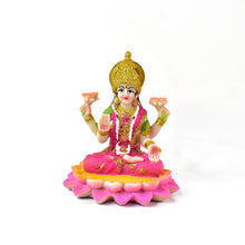 Beautiful Decorative Lakshmi Mata Idol Sitting On Lotus (1 Pc)