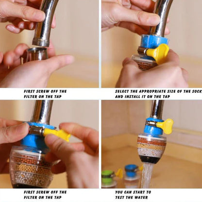 9092 Water Faucet Clean Purifier Filter Cartridge Water Tap Upgrade Universal Interface Faucet Filter (Six Layer Purifier)