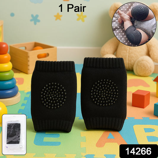 Black Toddler Wool Knit Leg Warmer (Knee Guard)