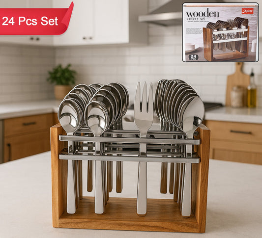 Apex Premium Stainless Steel Cutlery Set (24 Pc)
