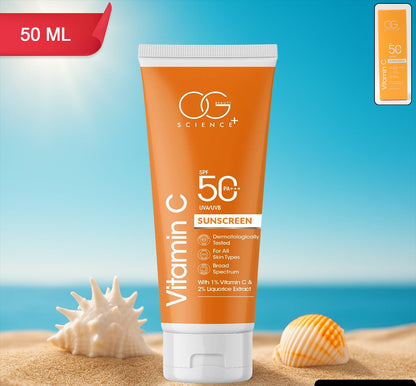 Og Beauty Vitamin C Sunscreen Spf 50 Pa+++ - (1 Pc  50ml)