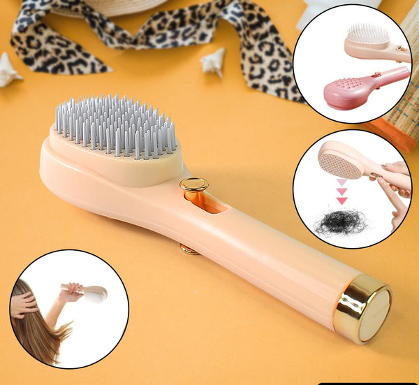Self-cleaning Anti-static Massage Comb (1 Pc)