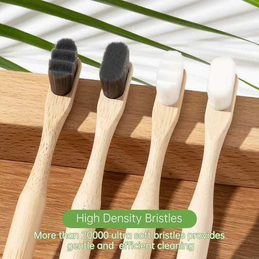 Wooden  Bamboo Brush Toothbrush Ultra Soft Bristles (1 Pc)