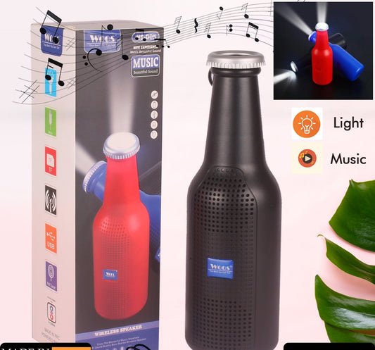 1289 Bottle Shape Bluetooth Speaker And Weatherproof Enhanced Wireless Usb Rechargeable Calling  Fm  Aux  Usb  Sd Card Support Portable Bluetooth Speaker With Rich Deep Bass