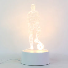 3d Illusion Led Night Lamp With Football Player Design