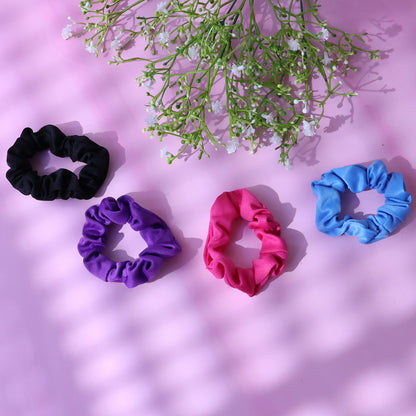 Soft Elastic Hair Scrunchies - (Set)