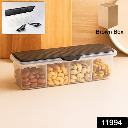 Kitchen Multipurpose Air-tight 4 Sections Storage Containers  Masala Box (1 Set)