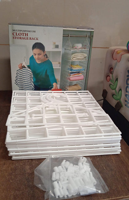 4526 Multipurpose 5 Layer Folding Clothes Storage Rackscloset For Students Wardrobe Shelves Socks Scarf T-shirt Etchanging Organizer Storage Holders  Racks