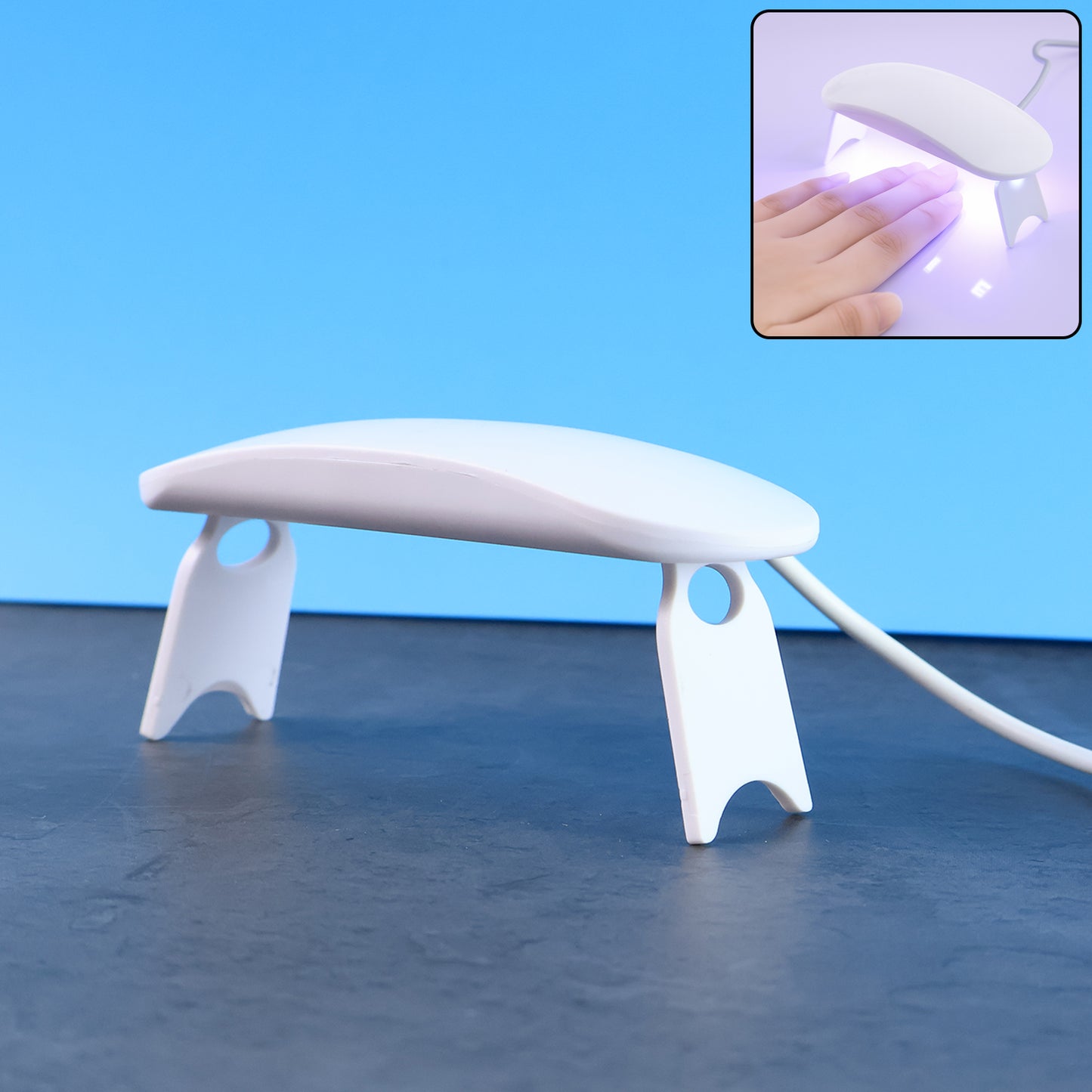 Mini Portable Uv Led Nail Lamp For Gel Nail Polish Curing (1 Pc)