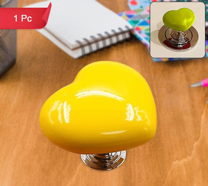 Multipurpose Cabinet Door Handle Drawer Heart-shaped Knob Pulls Toilet Press Button (1 Pc)