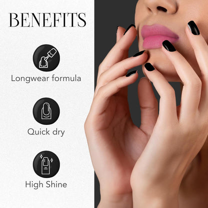 Og Beauty Black Beauty Gel Intense Nail Polish (1 Pc  10 Ml)